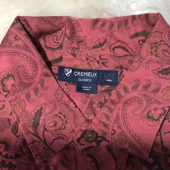 NWT Cremieux button shirt short sleeve Print Shop 100% cotton - Picture 8 of 10